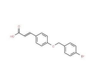 3-{4-[(4-Bromobenzyl)oxy]phenyl}acrylic acid (CAS 385383-36-8) - chemical structure image