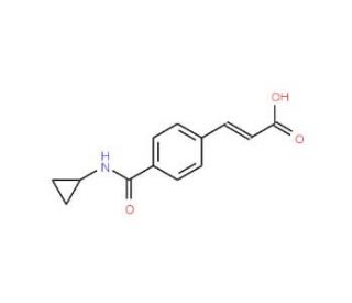 3-{4-[(cyclopropylamino)carbonyl]phenyl}acrylic acid - chemical structure image