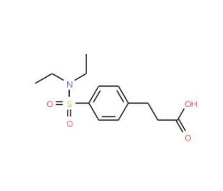 3-{4-[(diethylamino)sulfonyl]phenyl}propanoic acid (CAS 867329-87-1) - chemical structure image