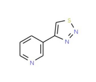 3-(4-1,2,3-Thiadiazolyl)pyridine (CAS 18212-27-6) - chemical structure image