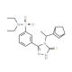 3-[4-(1-Bicyclo[2.2.1]hept-2-yl-ethyl)-5-mercapto-4H-[1,2,4]triazol-3-yl]-N,N-diethyl-benzenesulfonamide - chemical structure