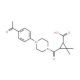 3-{[4-(4-Acetylphenyl)piperazin-1-yl]carbonyl}-2,2-dimethylcyclopropanecarboxylic acid - chemical structure image