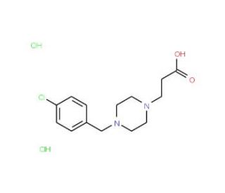 3-[4-(4-chlorobenzyl)piperazin-1-yl]propanoic acid dihydrochloride - chemical structure image