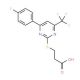 3-{[4-(4-Fluorophenyl)-6-(trifluoromethyl)-pyrimidin-2-yl]thio}propanoic acid - chemical structure image