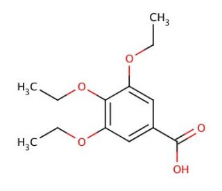 3,4,5-Triethoxybenzoic acid (CAS 6970-19-0) - chemical structure image