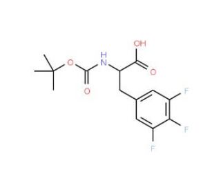 3,4,5-Trifluoro-D-phenylalanine, N-BOC protected (CAS 205445-55-2) - chemical structure image