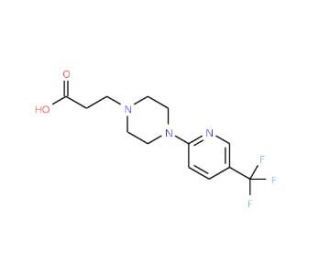 3-{4-[5-(Trifluoromethyl)pyridin-2-yl]piperazin-1-yl}propanoic acid - chemical structure image