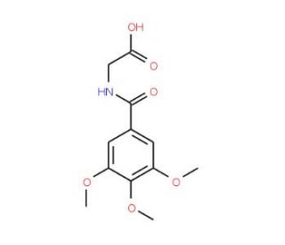 [(3,4,5-trimethoxybenzoyl)amino]acetic acid (CAS 40915-27-3) - chemical structure image