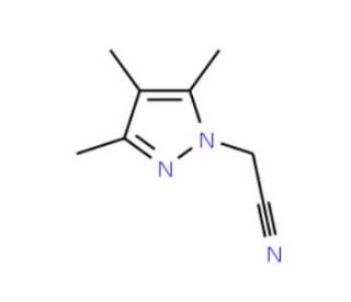 (3,4,5-Trimethyl-1H-pyrazol-1-yl)acetonitrile (CAS 1170293-23-8) - chemical structure image