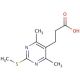 3-[4,6-dimethyl-2-(methylthio)pyrimidin-5-yl]propanoic acid - chemical structure image