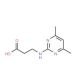 3-(4,6-Dimethyl-pyrimidin-2-ylamino)-propionic acid - chemical structure image