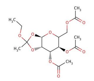 3,4,6-Tri-O-acetyl-&alpha;-D-Glucopyranose 1,2-(Ethyl Orthoacetate) (CAS 3254-17-9) - chemical structure image