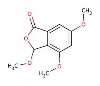 3,4,6-Trimethoxy-1(3H)-isobenzofuranone (CAS 189454-29-3) - chemical structure image