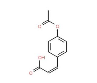 3-(4-Acetoxyphenyl)acrylic acid (CAS 15486-19-8) - chemical structure image