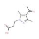 3-(4-Acetyl-3,5-dimethyl-pyrazol-1-yl)-propionic acid (CAS 890596-67-5) - chemical structure image