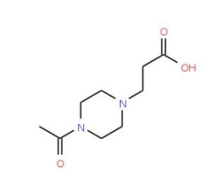 3-(4-Acetyl-piperazin-1-yl)-propionic acid - chemical structure image