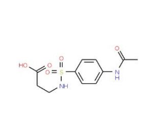 3-({[4-(acetylamino)phenyl]sulfonyl}amino)propanoic acid (CAS 7478-88-8) - chemical structure image