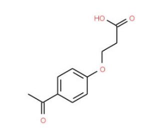 3-(4-acetylphenoxy)propanoic acid (CAS 91143-72-5) - chemical structure image