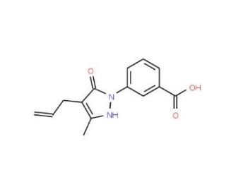 3-(4-Allyl-5-hydroxy-3-methyl-pyrazol-1-yl)-benzoic acid - chemical structure image