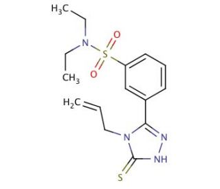 3-(4-Allyl-5-mercapto-4H-[1,2,4]triazol-3-yl)-N,N-diethyl-benzenesulfonamide - chemical structure image
