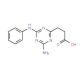 3-(4-amino-6-anilino-1,3,5-triazin-2-yl)propanoic acid (CAS 91719-85-6) - chemical structure image