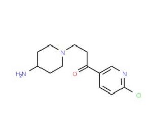 3-(4-Amino-piperidin-1-yl)-1-(6-chloro-pyridin-3-yl)-propan-1-one (CAS 886363-81-1) - chemical structure image