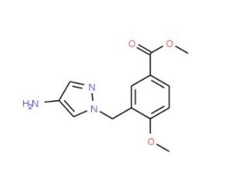 3-(4-Amino-pyrazol-1-ylmethyl)-4-methoxy-benzoic acid methyl ester - chemical structure image
