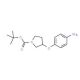 3-(4-Aminophenoxy)pyrrolidine-1-carboxylic acid tert-butyl ester (CAS 862874-75-7) - chemical structure image