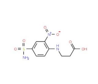 3-{[4-(aminosulfonyl)-2-nitrophenyl]amino}propanoic acid - chemical structure image