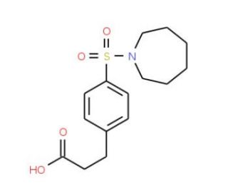 3-[4-(azepan-1-ylsulfonyl)phenyl]propanoic acid (CAS 793678-96-3) - chemical structure image
