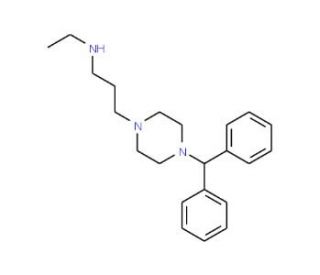 3-(4-Benzhydryl-1-piperazinyl)-N-ethyl-1-propanamine - chemical structure image