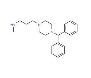 3-(4-Benzhydryl-1-piperazinyl)-N-methyl-1-propanamine - chemical structure image