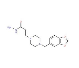 3-(4-Benzo[1,3]dioxol-5-ylmethyl-piperazin-1-yl)-propionic acid hydrazide - chemical structure image