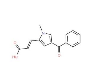 3-(4-Benzoyl-1-methyl-1H-pyrrol-2-yl)acrylic acid (CAS 128843-46-9) - chemical structure image