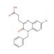 3-(4-Benzyl-7-chloro-3-oxo-3,4-dihydro-quinoxalin-2-yl)-propionic acid - chemical structure image