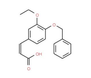 3-(4-Benzyloxy-3-ethoxy-phenyl)-acrylic acid (CAS 565174-23-4) - chemical structure image