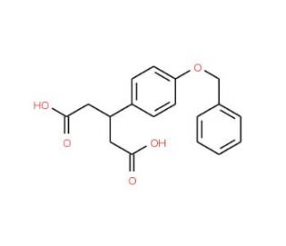 3-(4-Benzyloxyphenyl)pentanedioic acid (CAS 165119-29-9) - chemical structure image