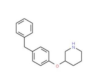 3-(4-Benzylphenoxy)piperidine - chemical structure image