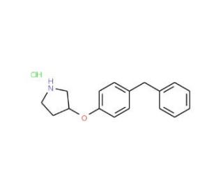 3-(4-Benzylphenoxy)pyrrolidine hydrochloride - chemical structure image