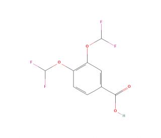 3,4-Bis(difluoromethoxy)benzoic Acid (CAS 162401-60-7) - chemical structure image