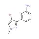 3-(4-Bromo-1-methyl-1H-pyrazol-3-yl)aniline (CAS 175201-77-1) - chemical structure image