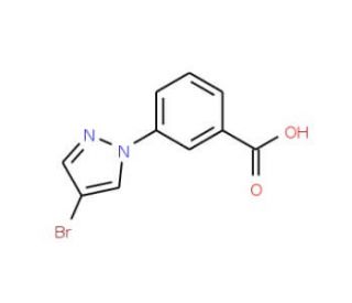 3-(4-bromo-1H-pyrazol-1-yl)benzoic acid - chemical structure image