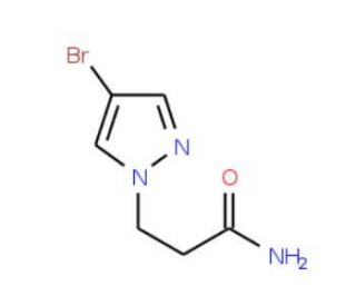 3-(4-bromo-1H-pyrazol-1-yl)propanamide - chemical structure image