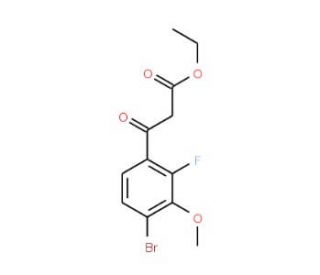 3-(4-Bromo-2-fluoro-3-methoxyphenyl)-3-oxo-propionic acid ethyl ester (CAS 194804-99-4) - chemical structure image
