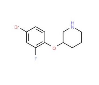 3-(4-Bromo-2-fluorophenoxy)piperidine - chemical structure image
