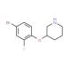 3-(4-Bromo-2-fluorophenoxy)piperidine - chemical structure image