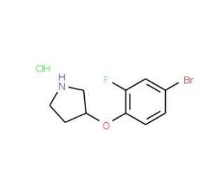 3-(4-Bromo-2-fluorophenoxy)pyrrolidine hydrochloride - chemical structure image