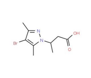 3-(4-Bromo-3,5-dimethyl-pyrazol-1-yl)-butyric acid - chemical structure image