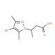 3-(4-Bromo-3,5-dimethyl-pyrazol-1-yl)-butyric acid - chemical structure image