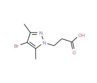 3-(4-Bromo-3,5-dimethyl-pyrazol-1-yl)-propionic acid (CAS 512809-48-2) - chemical structure image